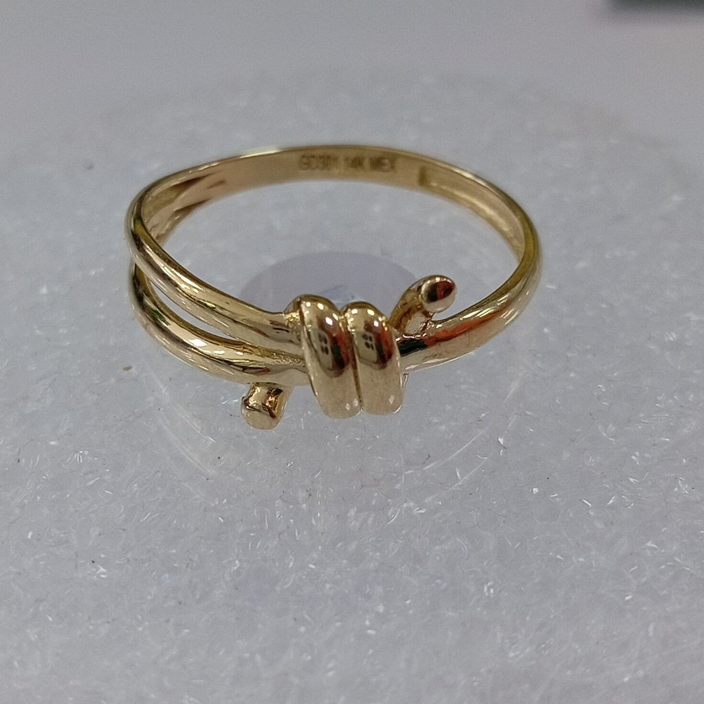 ANILLO ANILLITO C NUDO 14K 7 TALLA 2 GR (NUEVO)