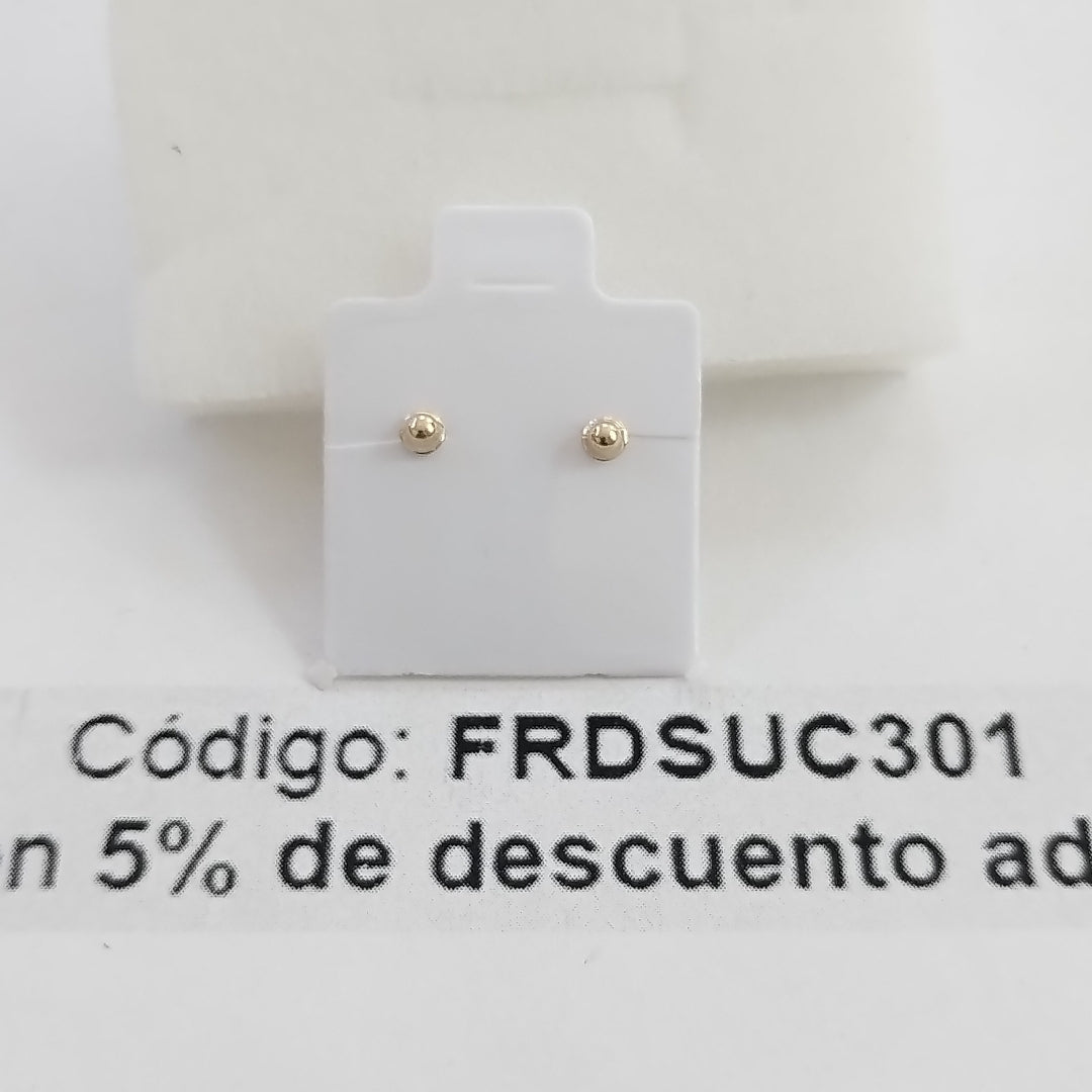 BROQUELES BROQUEL FIG OSO 14K 0.2592 GR (NUEVO)