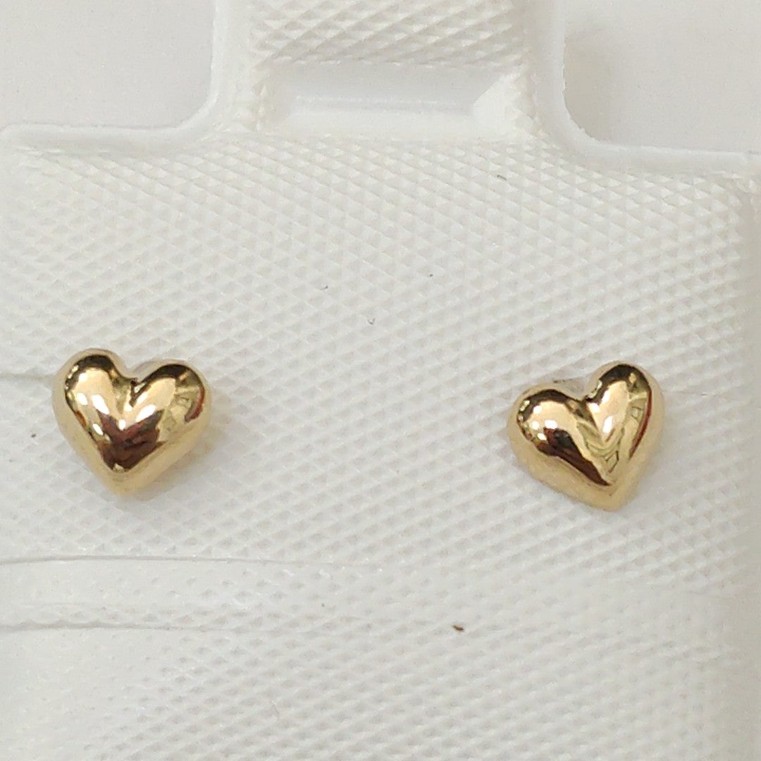 BROQUELES BROQUEL FIG CORAZON LISO 14K 0.1987 GR (NUEVO)