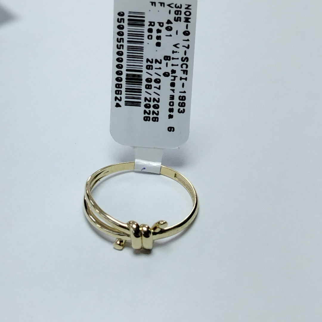 ANILLO ANILLITO C NUDO 14K 9 TALLA 2 GR (NUEVO)