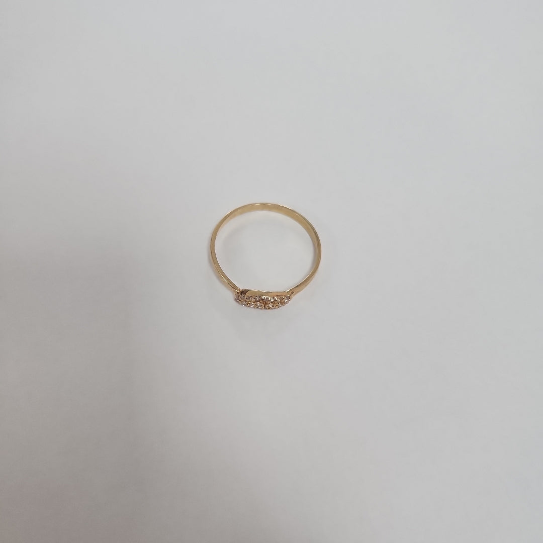 ANILLO ANILLITO C CIRCONIAS 14K 9 TALLA 1.4 GR (NUEVO)