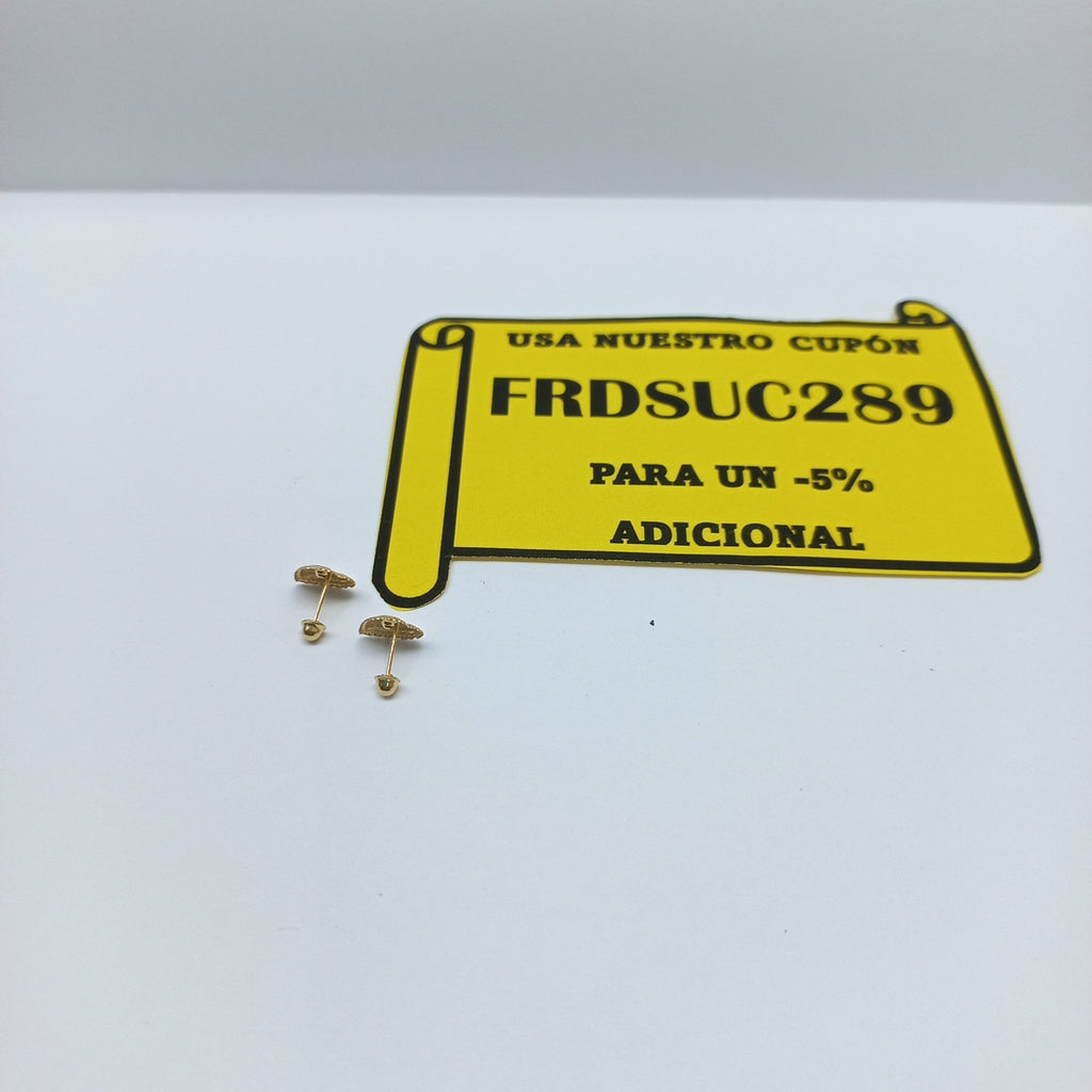 BROQUELES BROQUEL FIG CORAZON C CIRCONIA 14K 0.2614 GR (NUEVO)