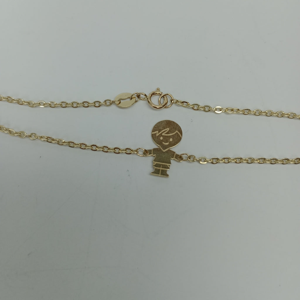 PULSERA TEJIDO ESPECIAL FIG NIÑO 14K 18 CM 1.5 GR (NUEVO)