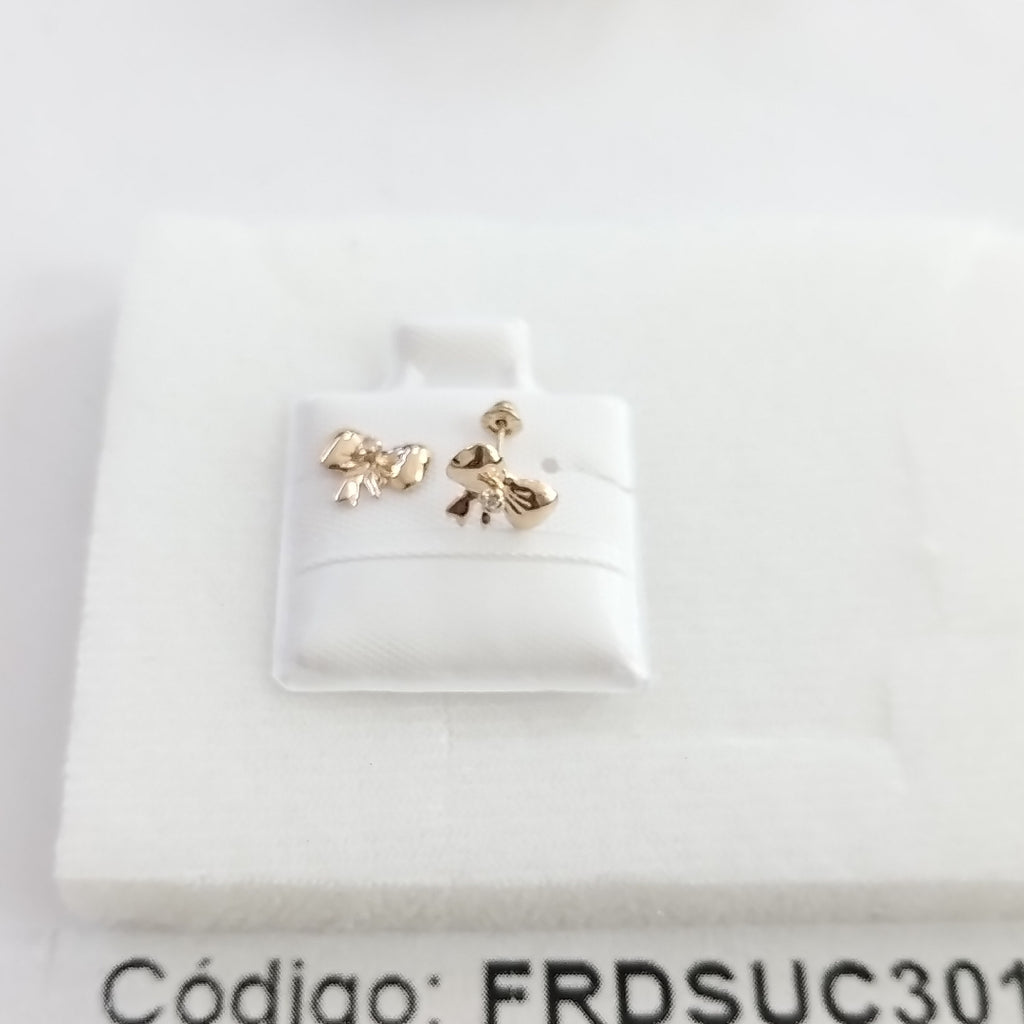 BROQUELES BROQUEL FIG MOÑO C CIRCONIA 14K 0.2441 GR (NUEVO)