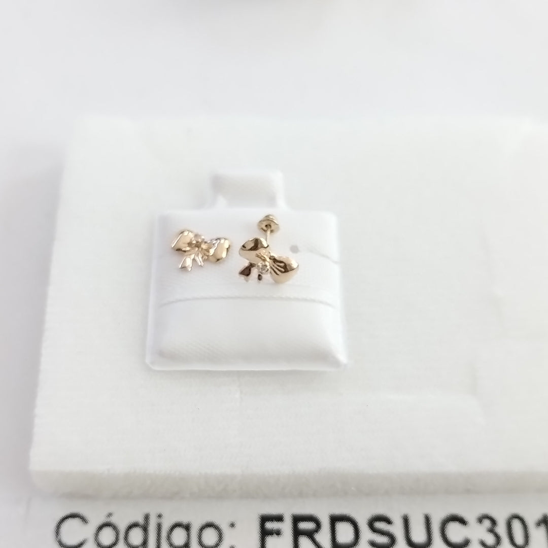 BROQUELES BROQUEL FIG MOÑO C CIRCONIA 14K 0.2441 GR (NUEVO)