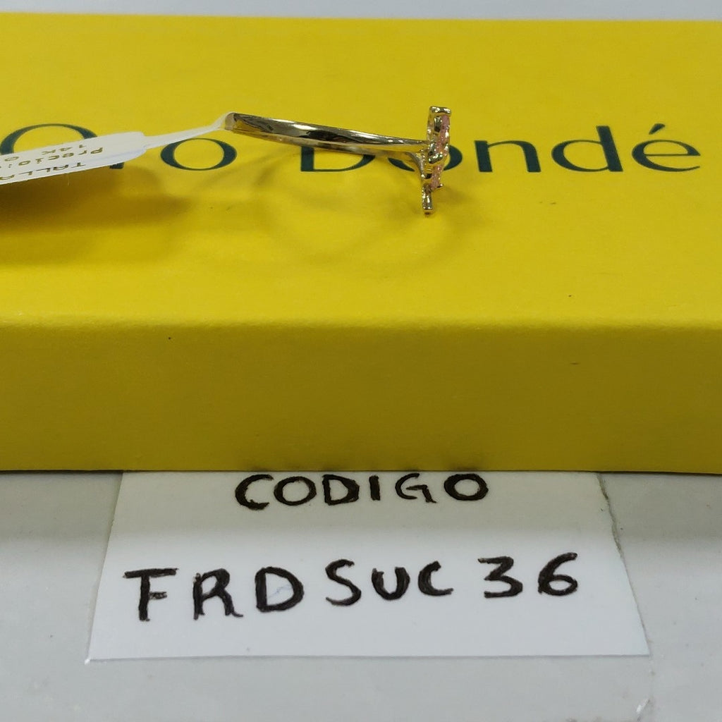 ANILLOS FIG FLOR PIEDRAS COL 14K TALLA 7 0.9 GR (NUEVO)