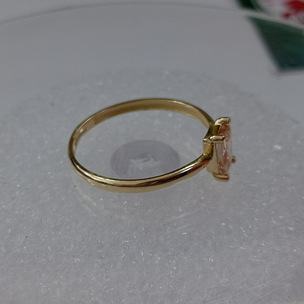 ANILLOS TEJIDO ANILLITO C PIEDRA DE COLOR 14K 8 1.3 GR (NUEVO)