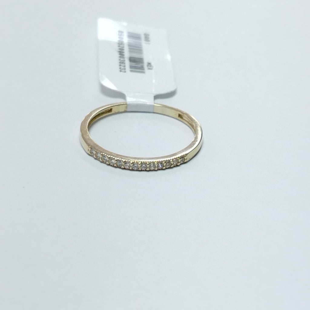 ANILLO ARGOLLA C CIRCONIAS 14K 9 TALLA 1.4 GR (NUEVO)