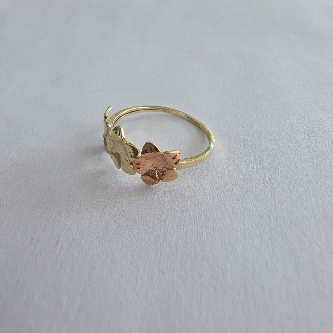 ANILLOS ANILLITO FIG FLORES 10K TALLA 8 1.2 GR (NUEVO)