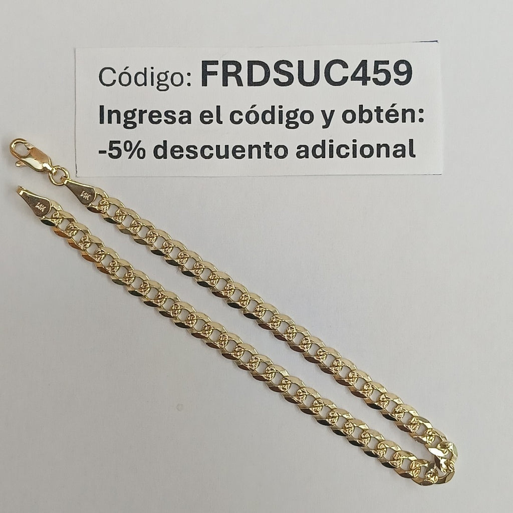 PULSERA BARBADA 14K 21 CM 7.5 GR (NUEVO)