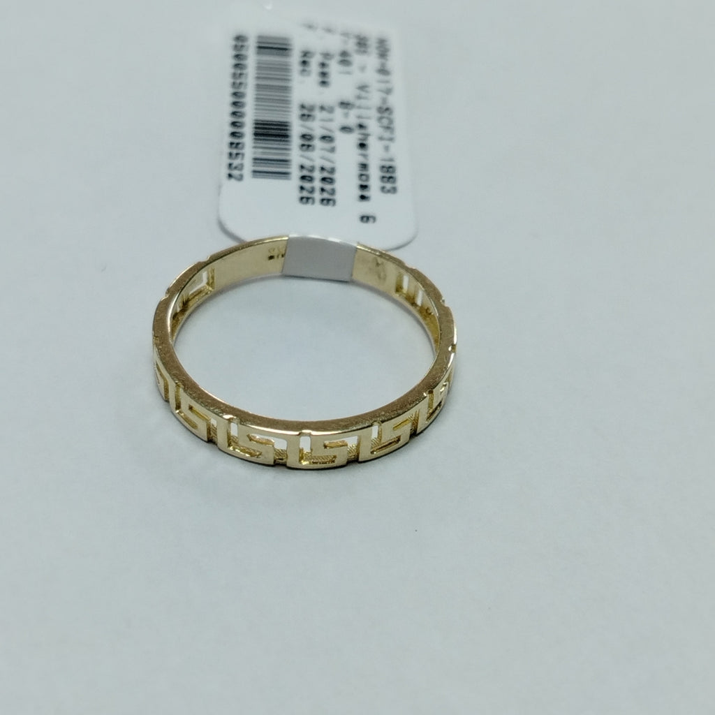 ANILLO ARGOLLA C GRECAS 14K 7 TALLA 1.5 GR (NUEVO)