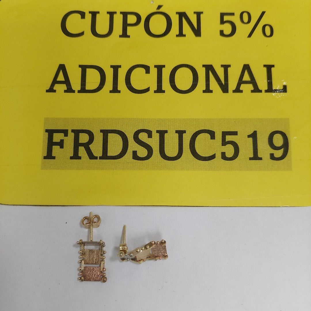 BROQUELES PAR ORO 14 K 2.5 GRMS (SEMINUEVO)
