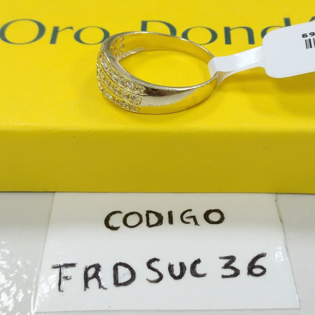 ANILLOS C CIRCONIAS 14K TALLA 9 3 GR (NUEVO)