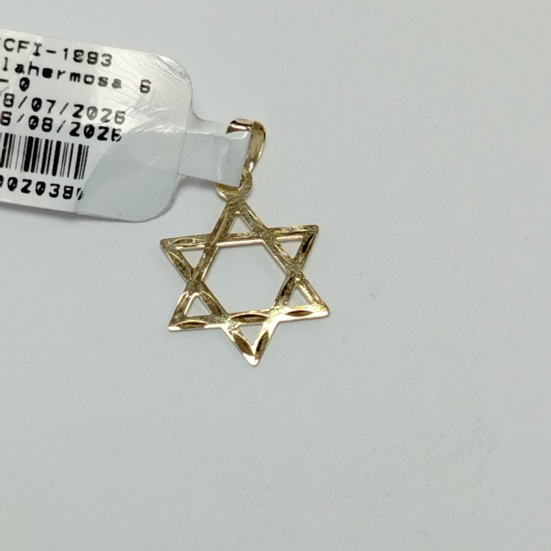 DIJE TEJIDO ESTRELLA DE DAVID 14K 0.5 GR (NUEVO)