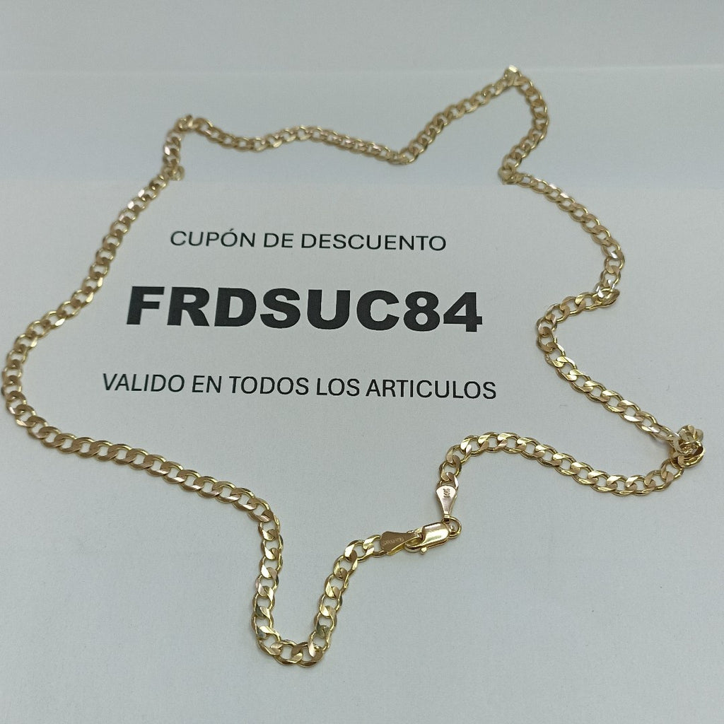CADENA BARBADA 14K 55 CM 12.5 GR (NUEVO)