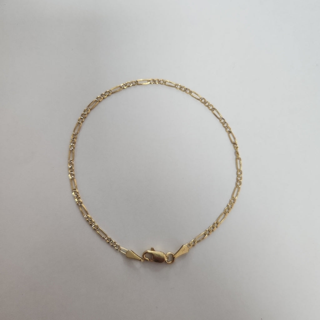 PULSERA 3X1 DIAMANTADA 14K 18 CM 1.5 GR (NUEVO)