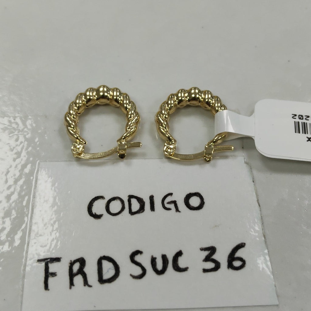ARETES ARRACADAS TZL HUECAS 14K 1.5 GR (NUEVO)