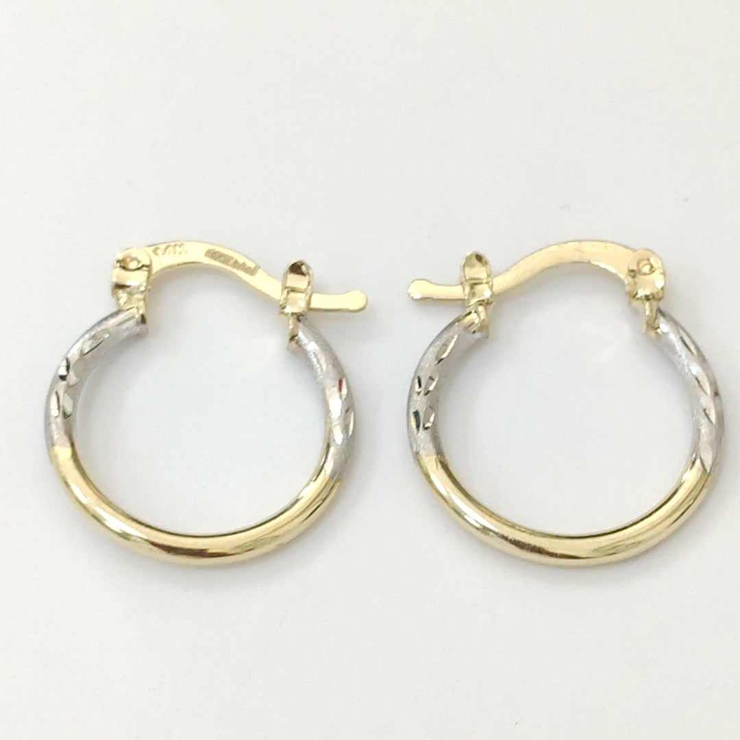 ARETES ARRACADAS COMBINADAS 14K 1.1 GR (NUEVO)