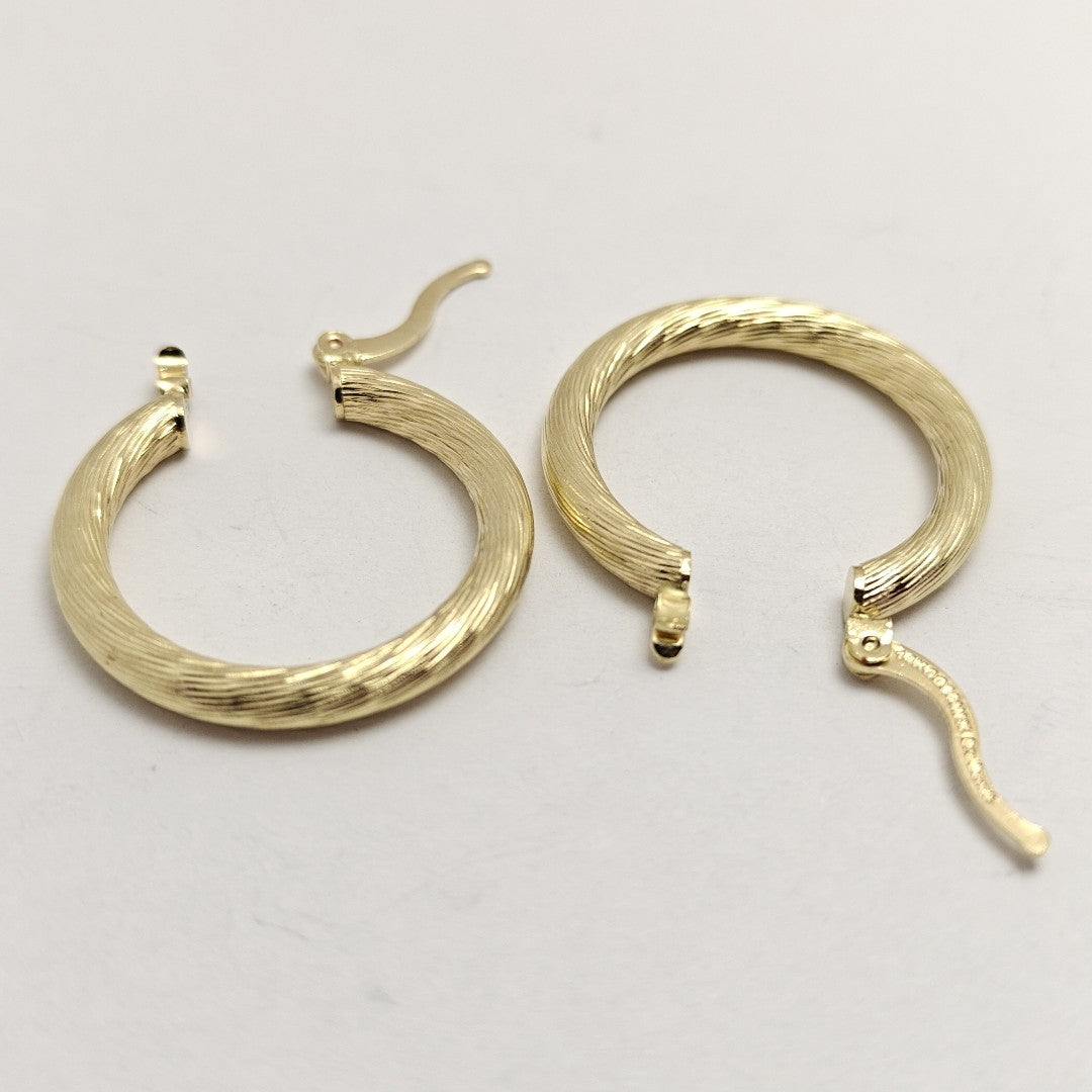 ARETES TEJIDO ARRACADAS ASTRIADAS 14K 2.9 GR (NUEVO)