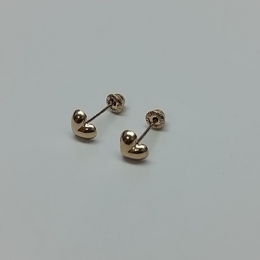 BROQUELES BROQUEL FIG CORAZON LISO 14K 0.1987 GR (NUEVO)