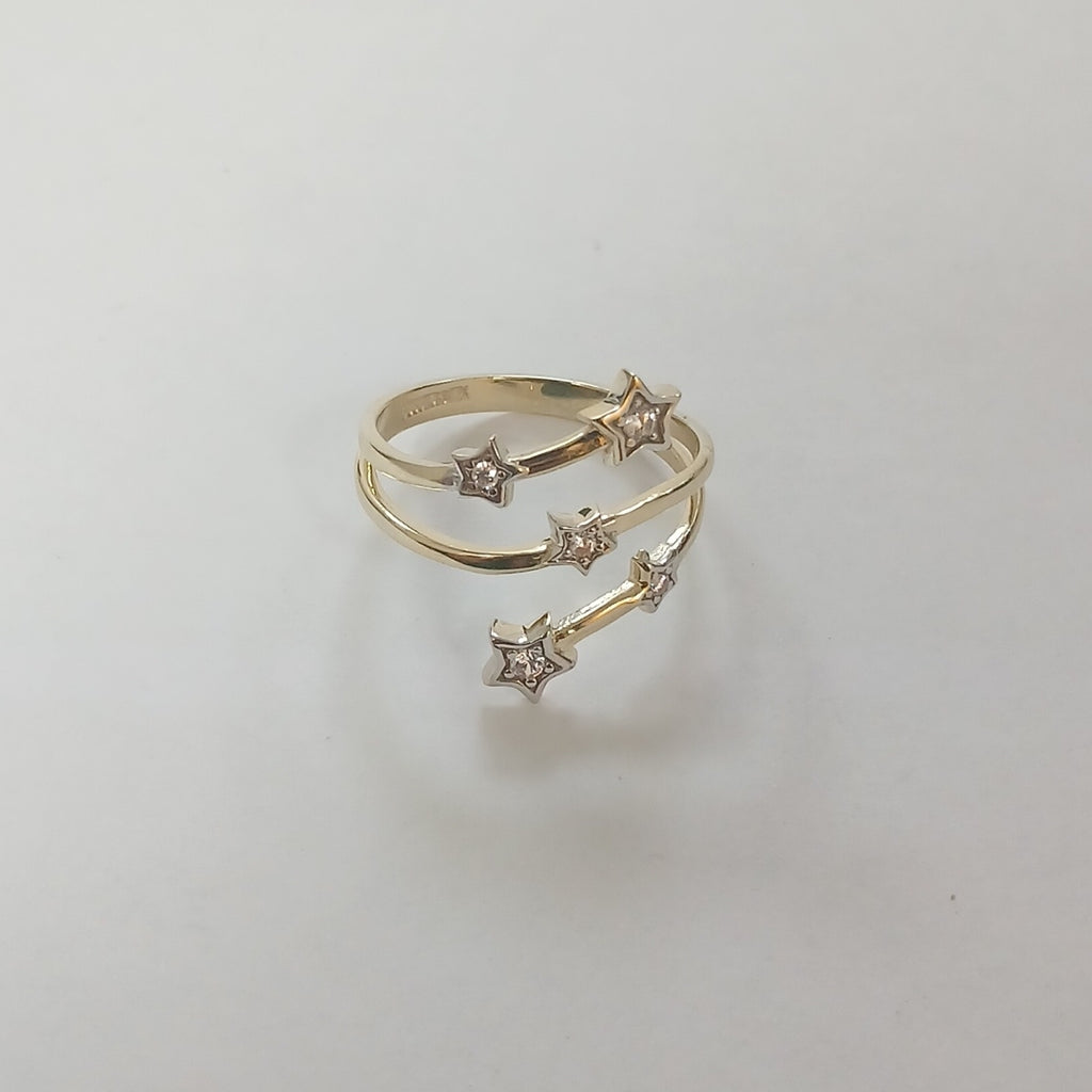 ANILLOS ANILLITO FIG ESTRELLA CON CIRCNIAS 10K TALLA 9 2.8 GR (NUEVO)