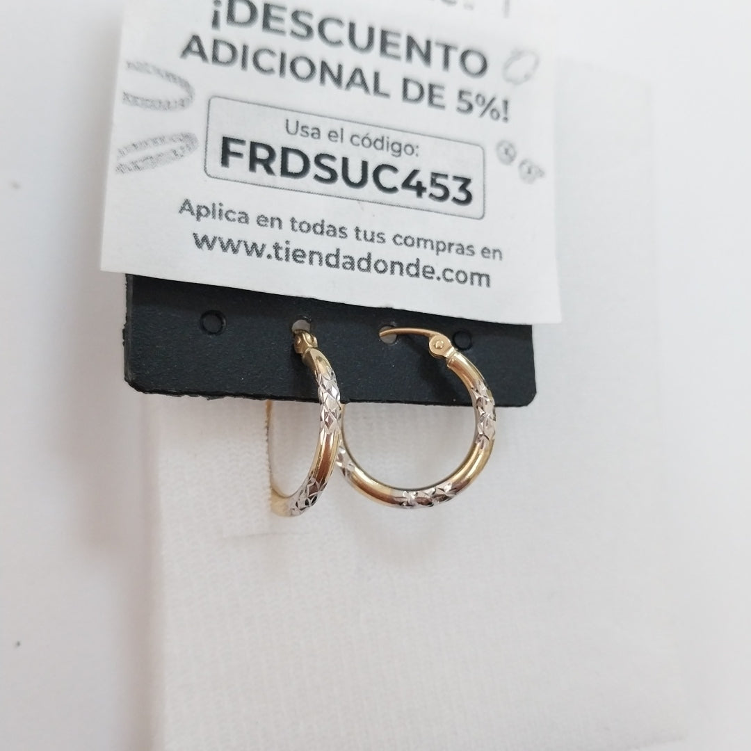 ARRACADAS PAR ORO 14 K 1.1 GRMS (SEMINUEVO)