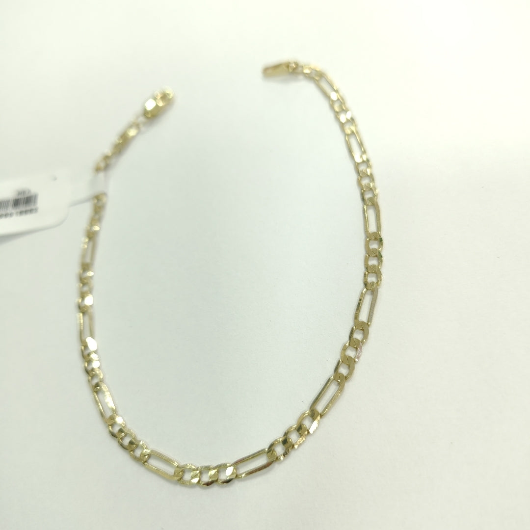 PULSERA TEJIDO 3X1 14K 21 CM 3 GR (NUEVO)