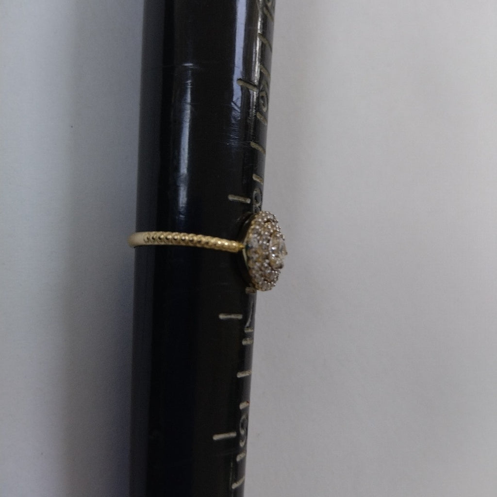 ANILLO ANILLITO C CIRCONIAS 14K 8 TALLA 1.8 GR (NUEVO)