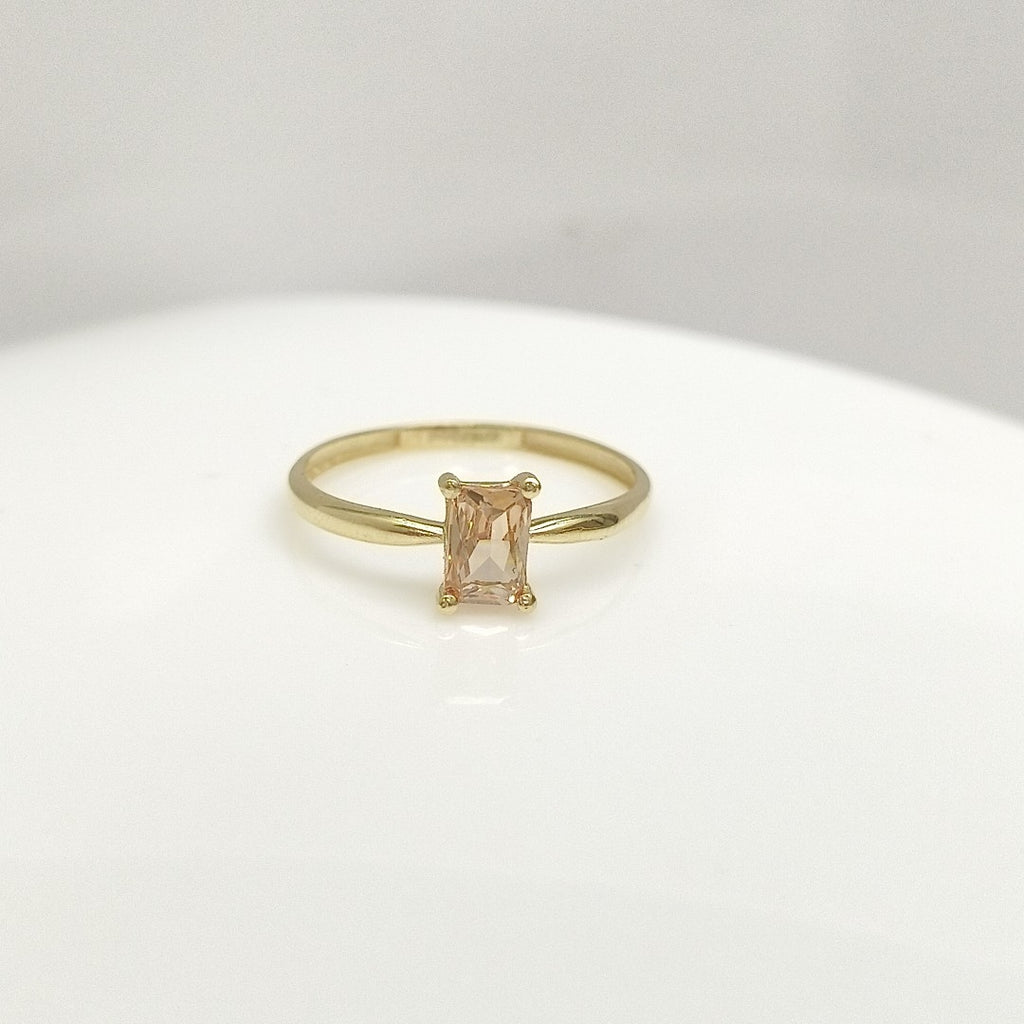 ANILLOS TEJIDO ANILLITO C PIEDRA DE COLOR 14K 8 1.2 GR (NUEVO)