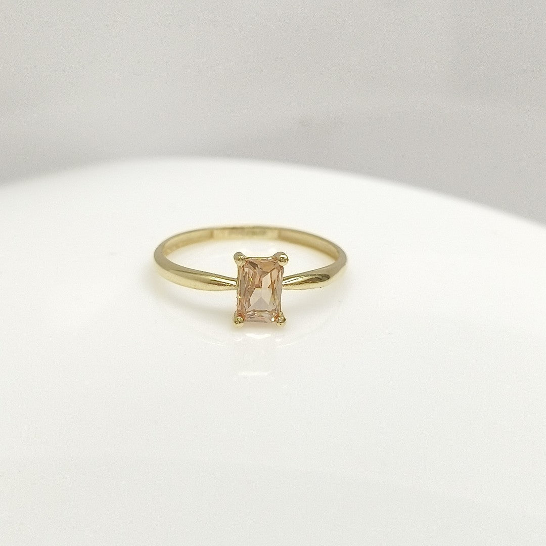 ANILLOS TEJIDO ANILLITO C PIEDRA DE COLOR 14K 8 1.2 GR (NUEVO)