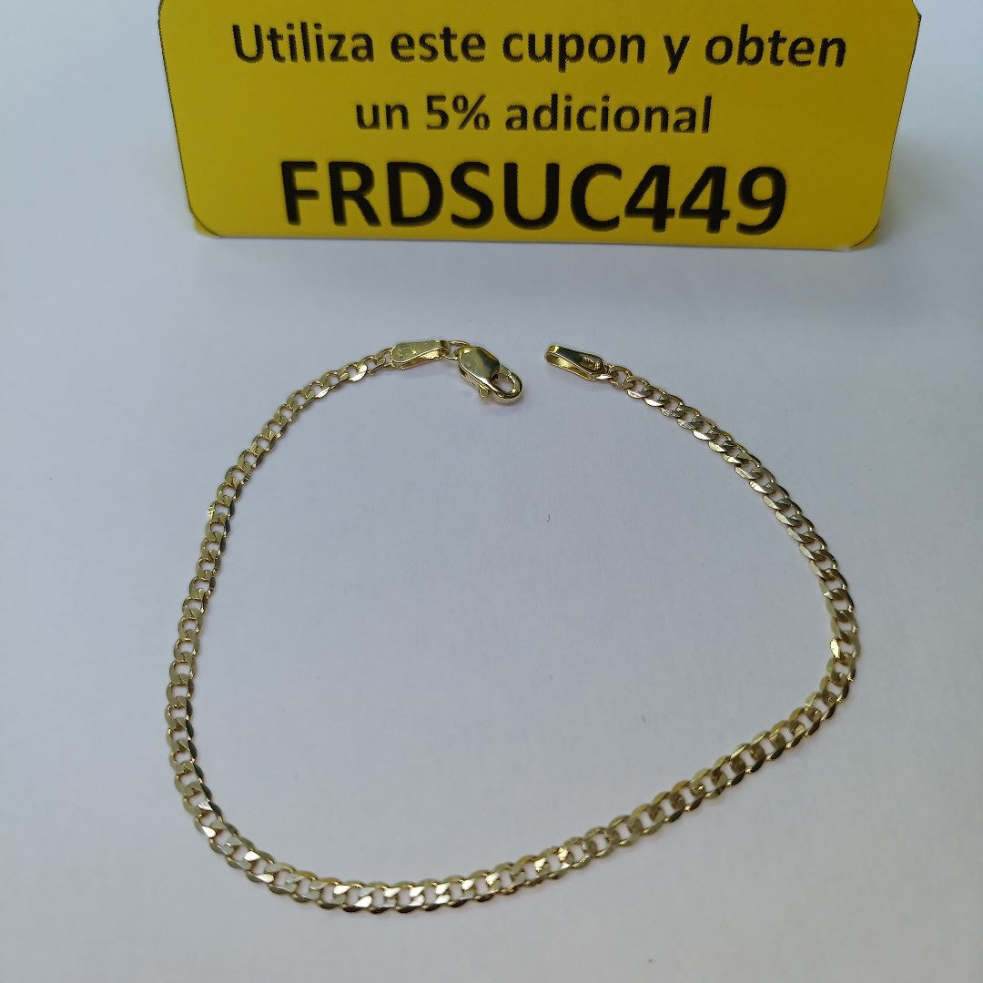PULSERA TEJIDO BARBADA 14K 18 CM 2 GR (NUEVO)