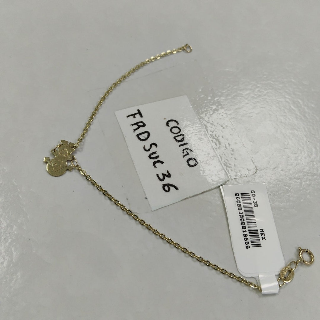 PULSERA ESP CON DIJE DE NIÑA 14K 18 CM 1.4 GR (NUEVO)