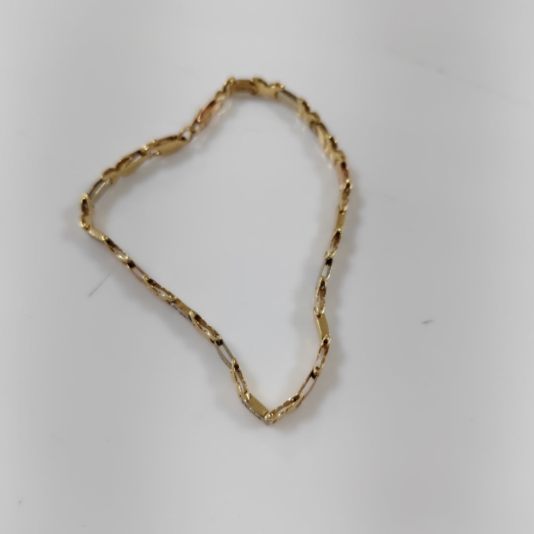 PULSERA ORO, ORO COMBINADO 14 K 6.2 GRMS (SEMINUEVO)