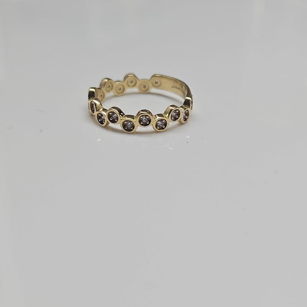 ANILLO ANILLITO C CIRCONIAS 14K 7.5 TALLA 2.3 GR (NUEVO)