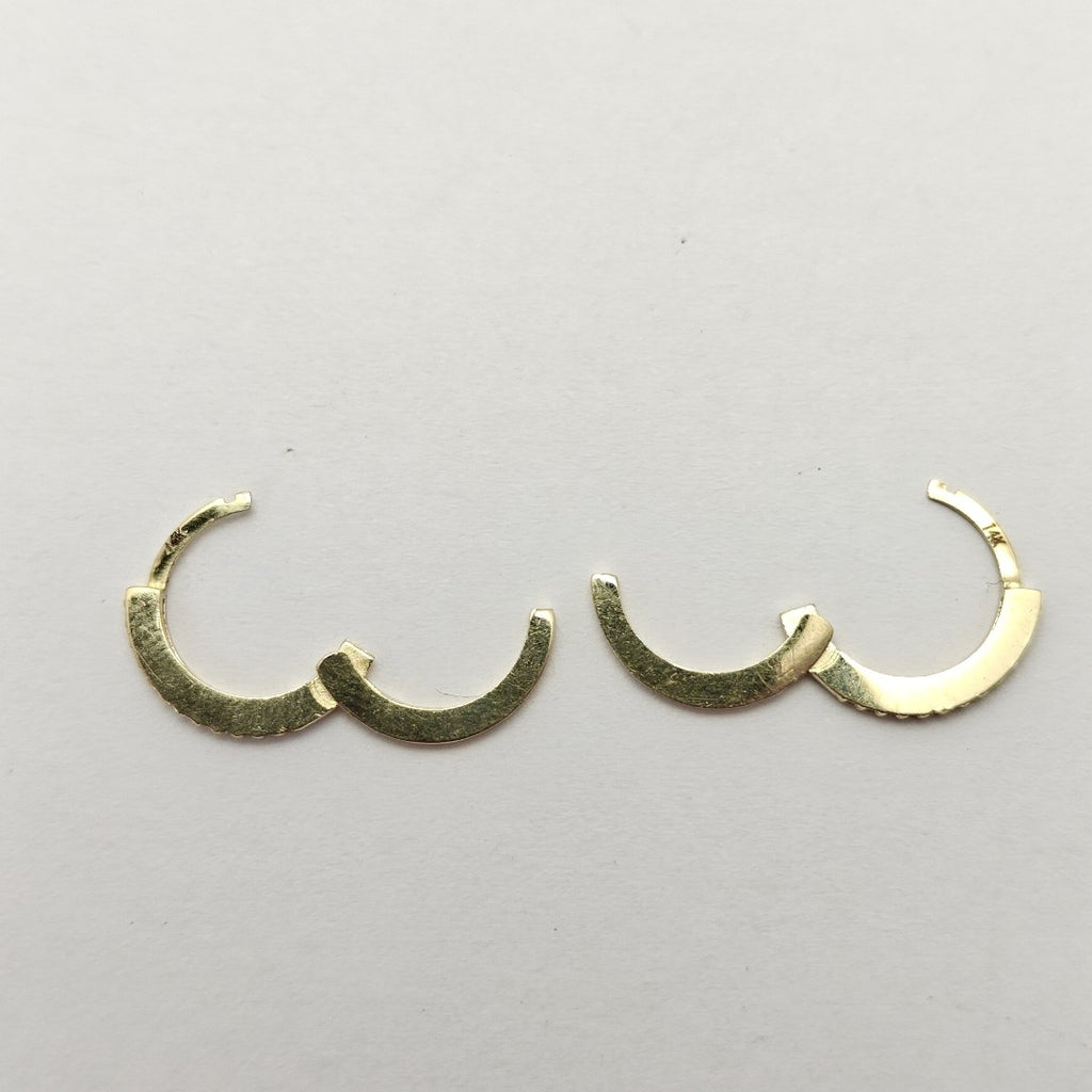 ARETES ARRACADAS CON CIRCONIAS 14K 1.2 GR (NUEVO)