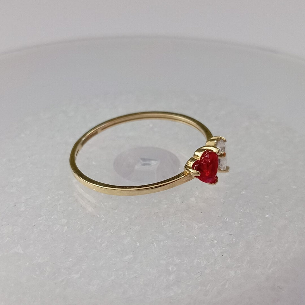 ANILLOS C PIEDRAS COLOR 14K TALLA 8 1.12 GR (NUEVO)