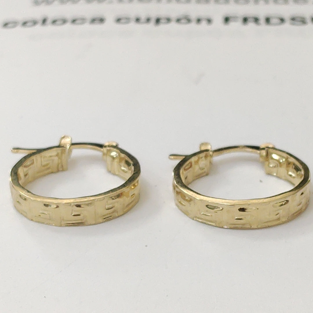 ARETES ARRACADAS FIG GRECAS 14K 1.8 GR (NUEVO)