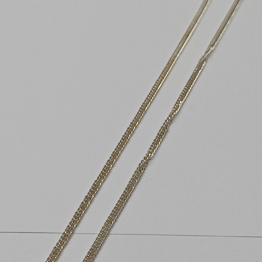CADENA BARBADA PLATA .925 50 CM 4.22 GR (NUEVO)