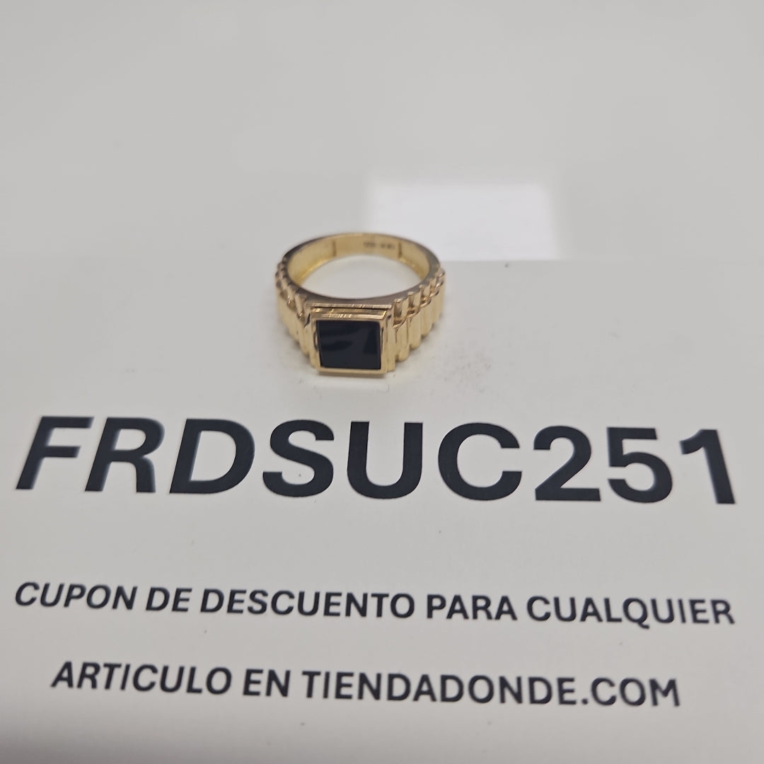 ANILLO C ONIX 14K 9.5 TALLA 8.5 GR (NUEVO)