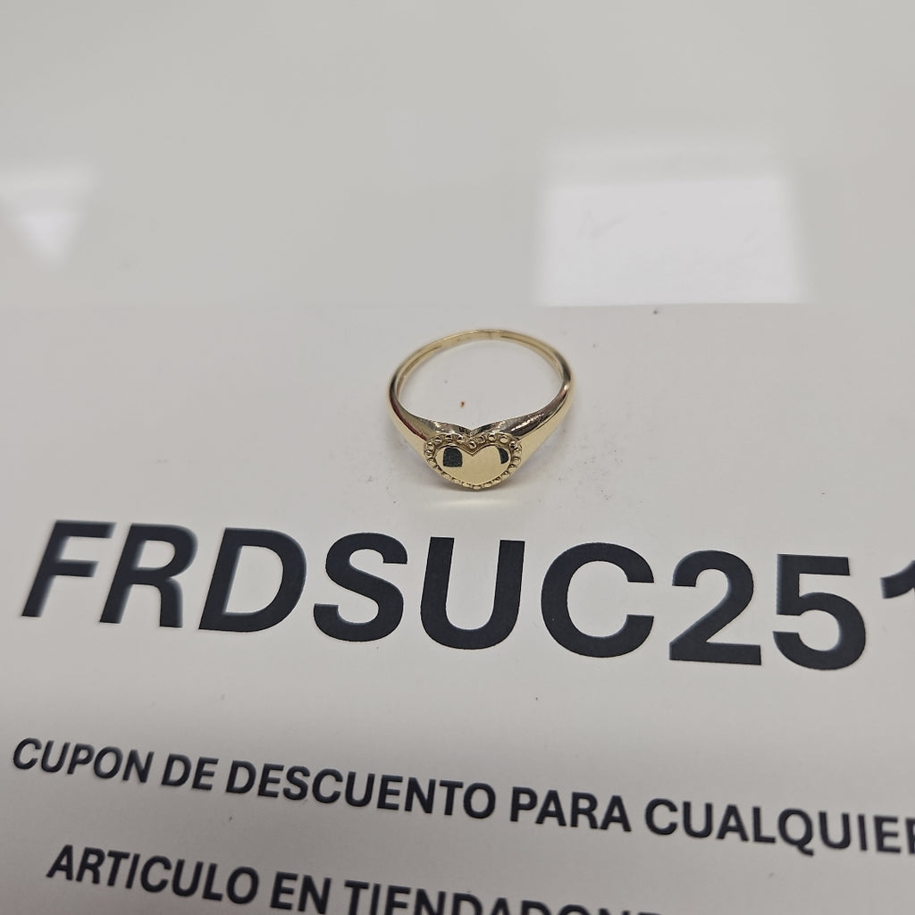 ANILLOS ANILLITO FIG CORAZON 10K TALLA 7 1.7 GR (NUEVO)