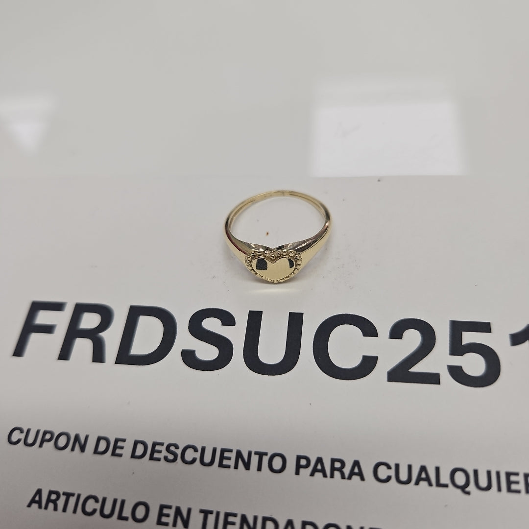 ANILLOS ANILLITO FIG CORAZON 10K TALLA 7 1.7 GR (NUEVO)