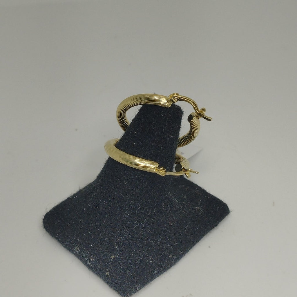 ARETES TEJIDO ARRACADAS ASTRIADAS 14K 2.9 GR (NUEVO)