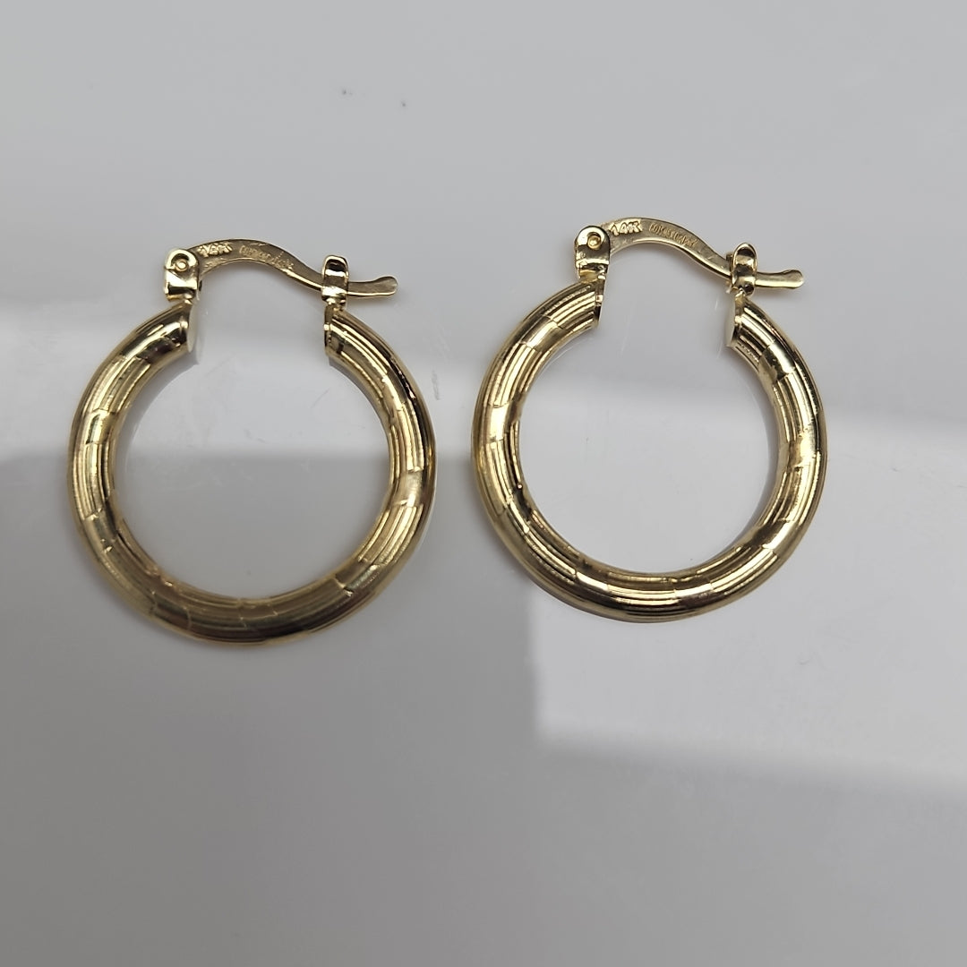 ARETES ARRACADAS 14K 2.8 GR (NUEVO)
