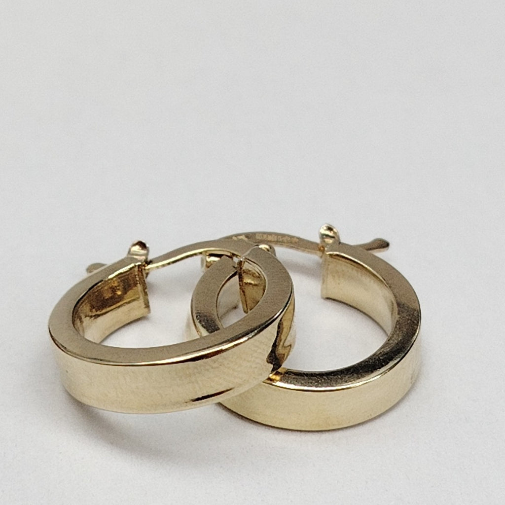 ARETES ARRACADA LISA 14K 2.1 GR (NUEVO)