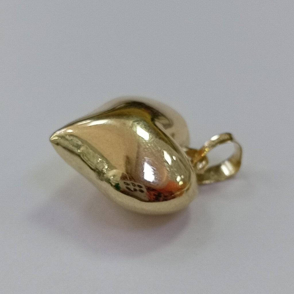 DIJE TEJIDO CORAZON LISO 14K 1.5 GR (NUEVO)
