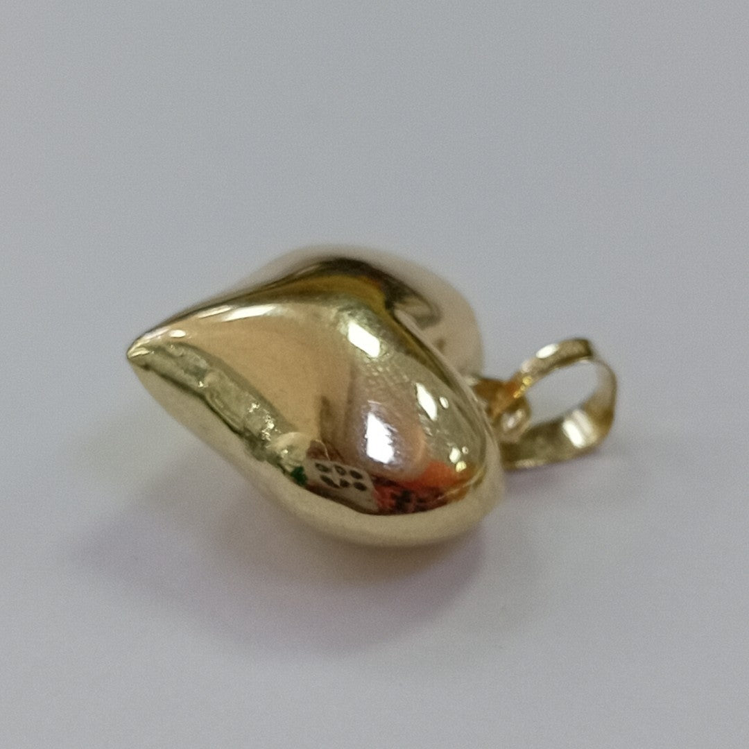 DIJE TEJIDO CORAZON LISO 14K 1.5 GR (NUEVO)