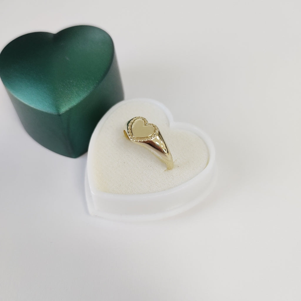 ANILLOS ANILLITO FIG CORAZON 10K TALLA 8 1.6 GR (NUEVO)