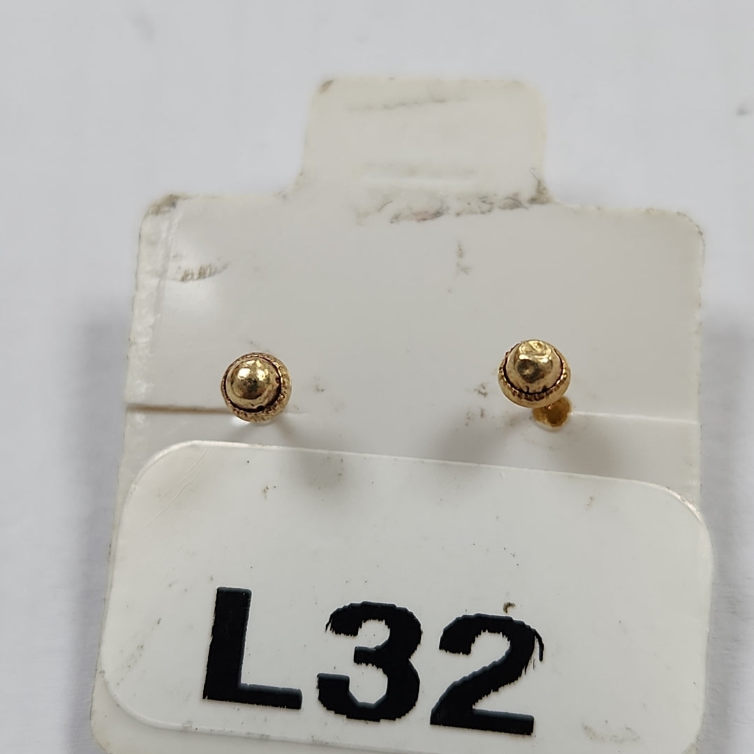 BROQUELES ORO 14K 1 (NUEVO)