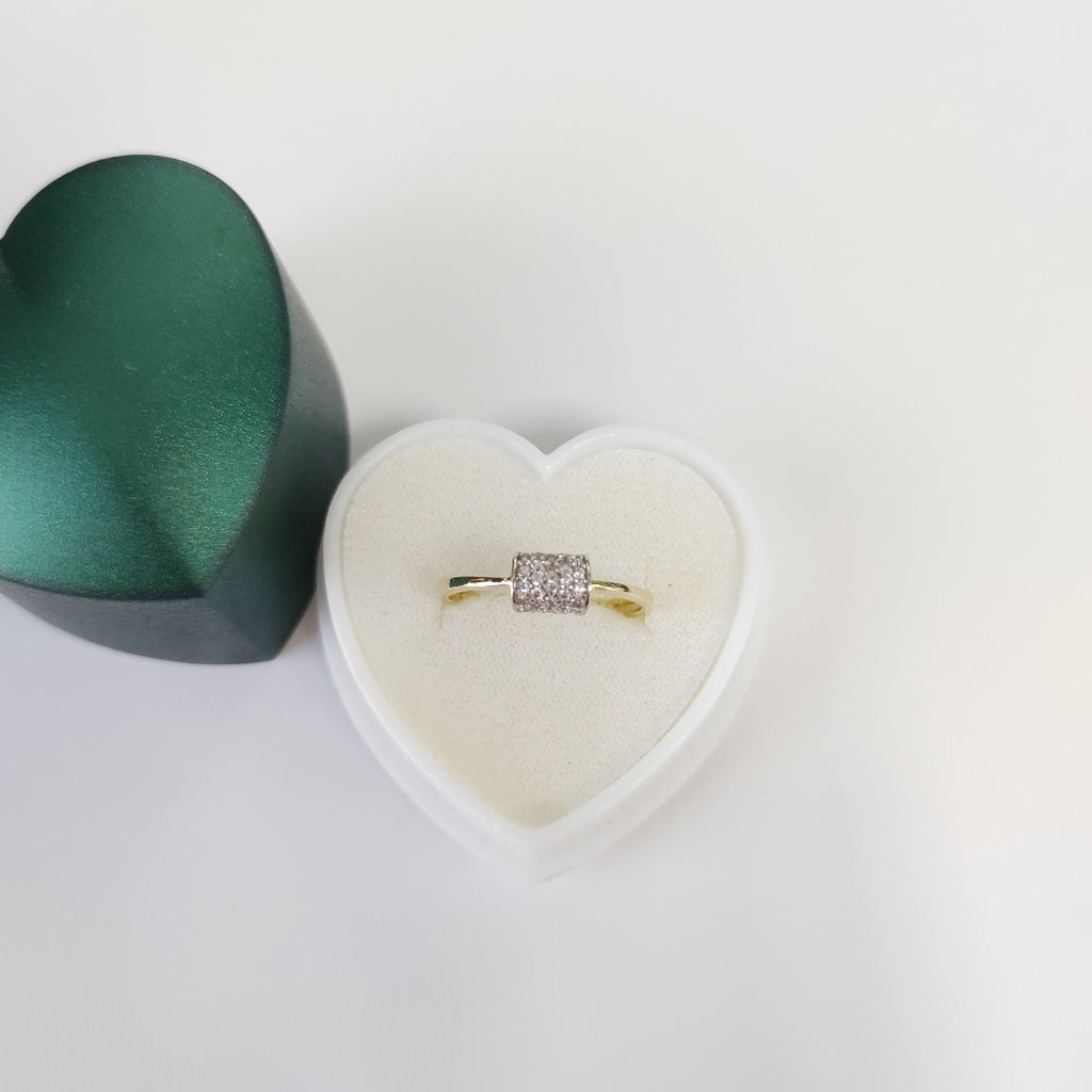 ANILLO ANILLITO C CIRCONIAS 14K 7 TALLA 1.4 GR (NUEVO)