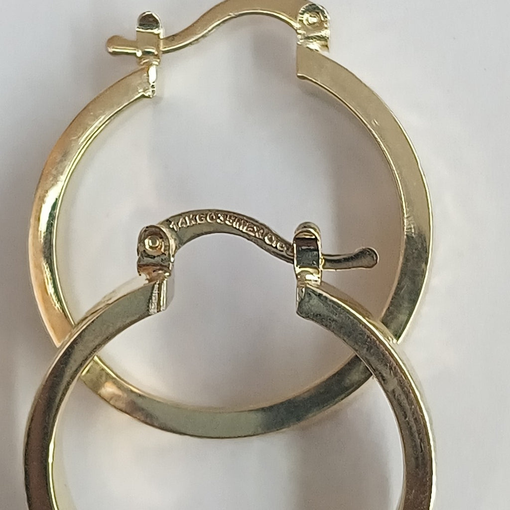 ARETES TEJIDO ARRACADAS FACETADAS 14K 2.9 GR (NUEVO)